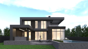 Завершено проектирование дома в стиле хай-тек - HT-211