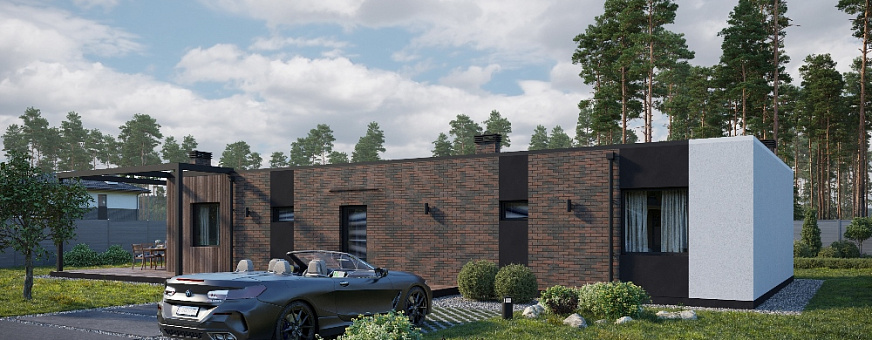 Завершено проектирование дома в стиле хай-тек – HT-150