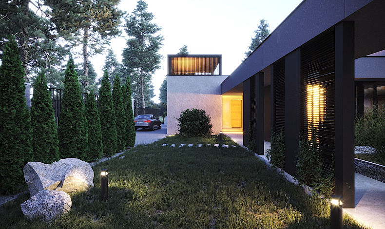 Дома с плоской крышей HT-224