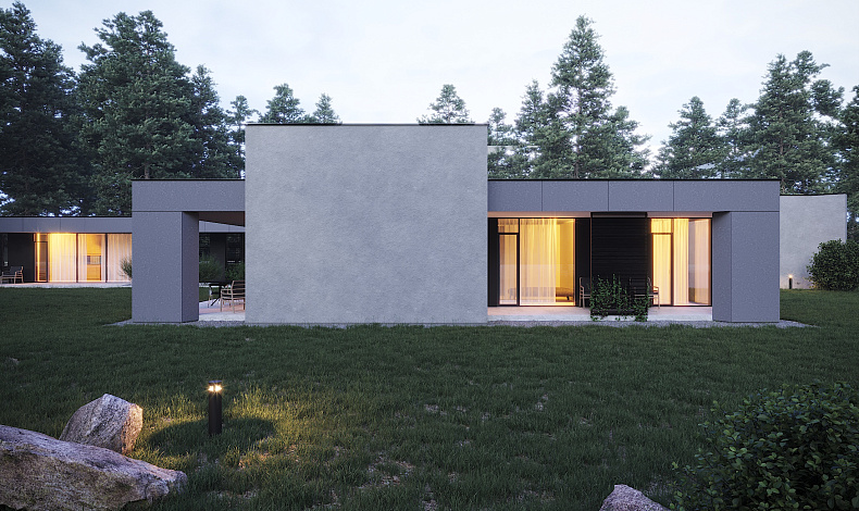 Дома с плоской крышей HT-224