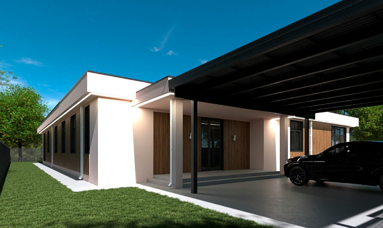 Дома с плоской крышей HT-196-1