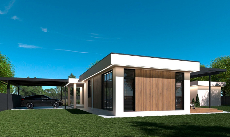 Дома с плоской крышей HT-196-1