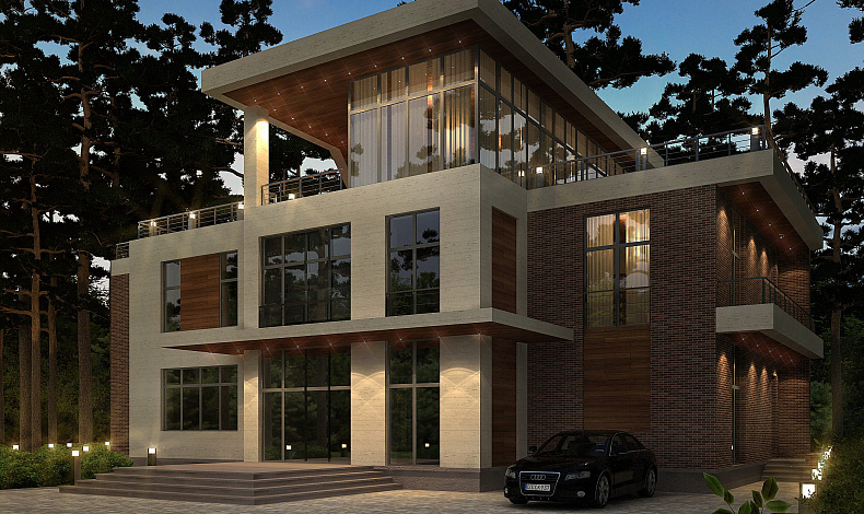 Дома с плоской крышей HT-550