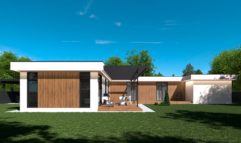 Дома с плоской крышей HT-196-1