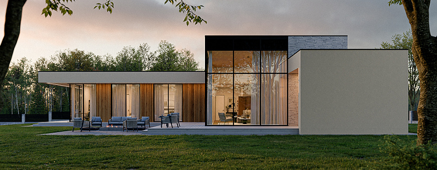 Завершено проектирование дома в стиле хай-тек – HT-264