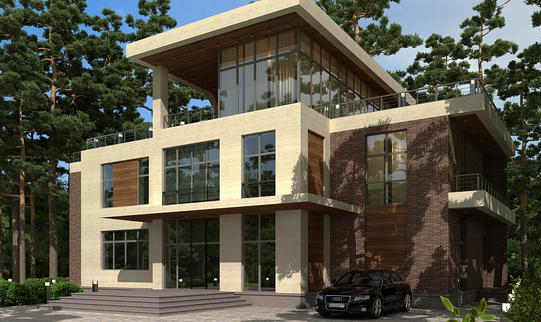 Дома с плоской крышей HT-550