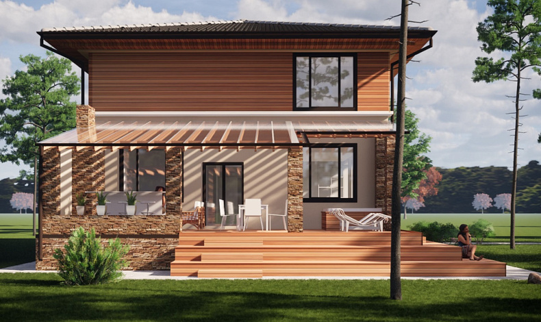 Дома в стиле Райта RH-220