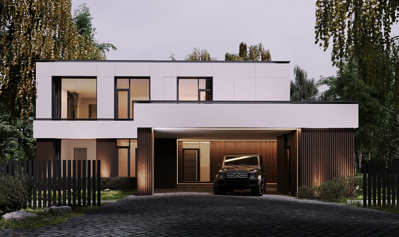 Дома с плоской крышей HT-424