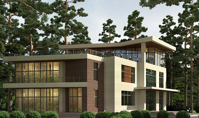 Дома с плоской крышей HT-550