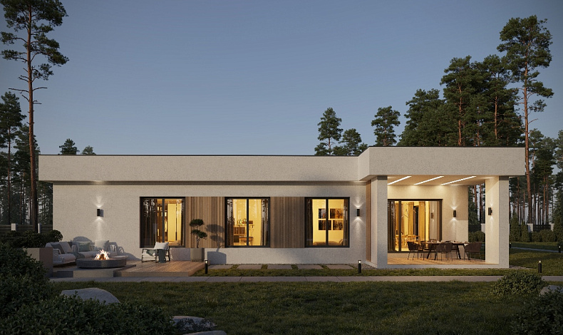 Дома с плоской крышей HT-209