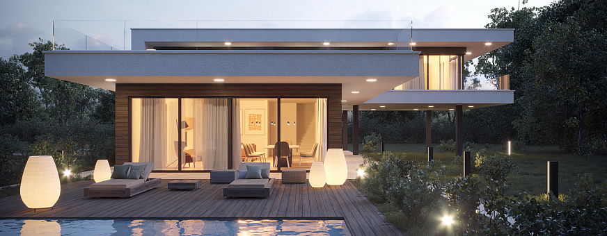 Завершено проектирование дома в стиле хай-тек - HT-416