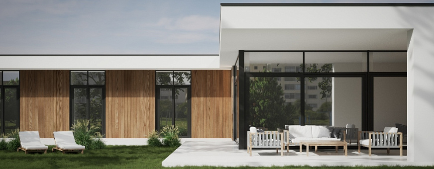 Завершено проектирование дома в стиле хай-тек – HT-266