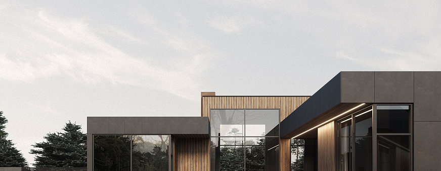 Завершено проектирование дома в стиле хай-тек НТ-308-1