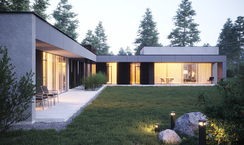 Дома с плоской крышей HT-224