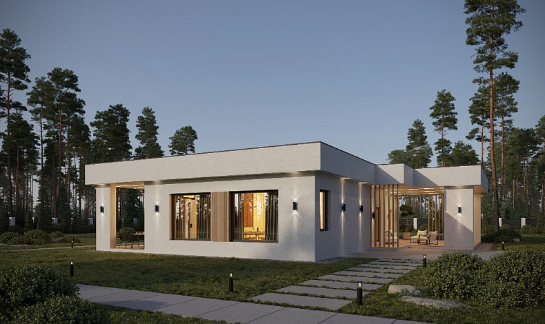 Дома с плоской крышей HT-209