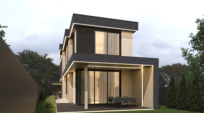 Завершено проектирование дома в стиле хай-тек - HT-163