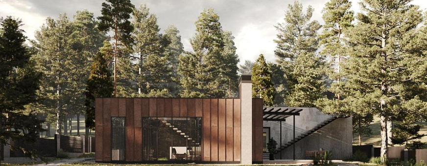 Завершено проектирование дома в стиле хай-тек – HT-196