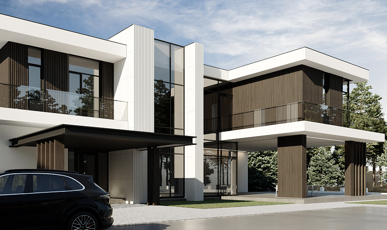 Дома с плоской крышей HT-505