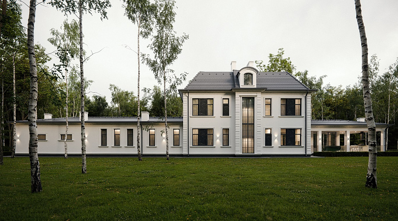 Завершено проектирование дома в стиле неоклассика – К-570