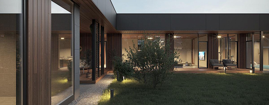 Завершено проектирование дома в стиле хай-тек – HT-357