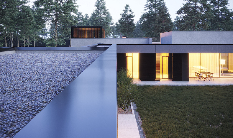 Дома с плоской крышей HT-224