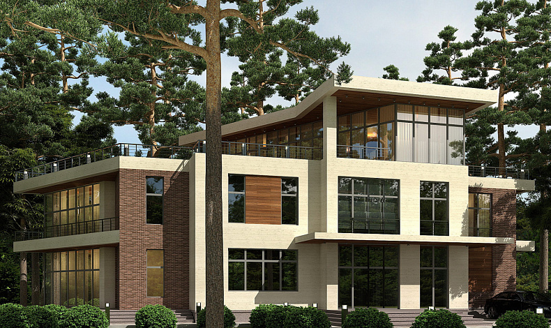 Дома с плоской крышей HT-550