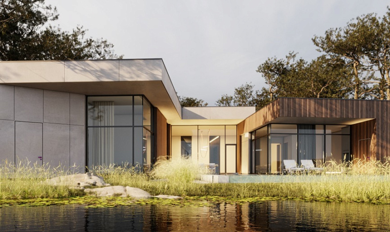 Дома с плоской крышей HT-434