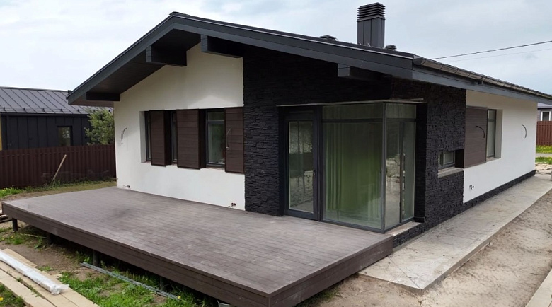 Завершены фасадные работы на объекте в поселке Дубечино