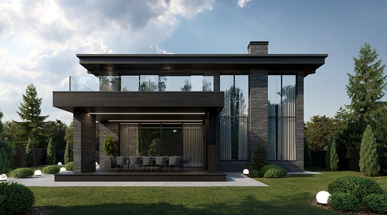 Завершено проектирование дома в стиле хай-тек HT-312