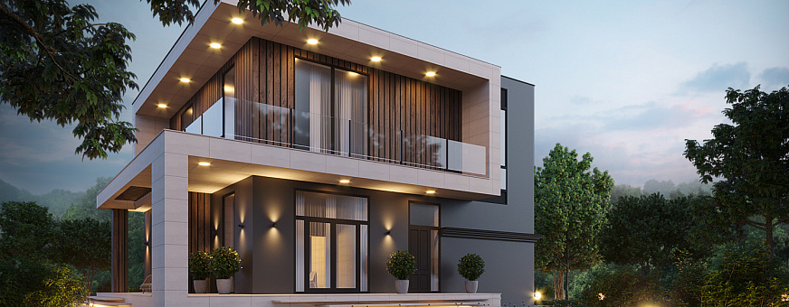 Завершено проектирование дома в стиле хай-тек – HT-334