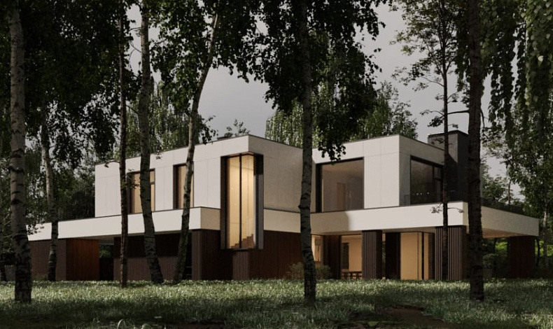 Дома с плоской крышей HT-424