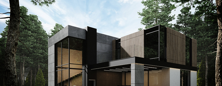 Завершено проектирование дома в стиле хай-тек – HT-418-1