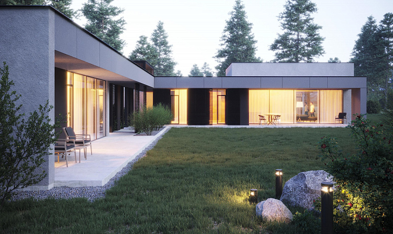 Дома с плоской крышей HT-224